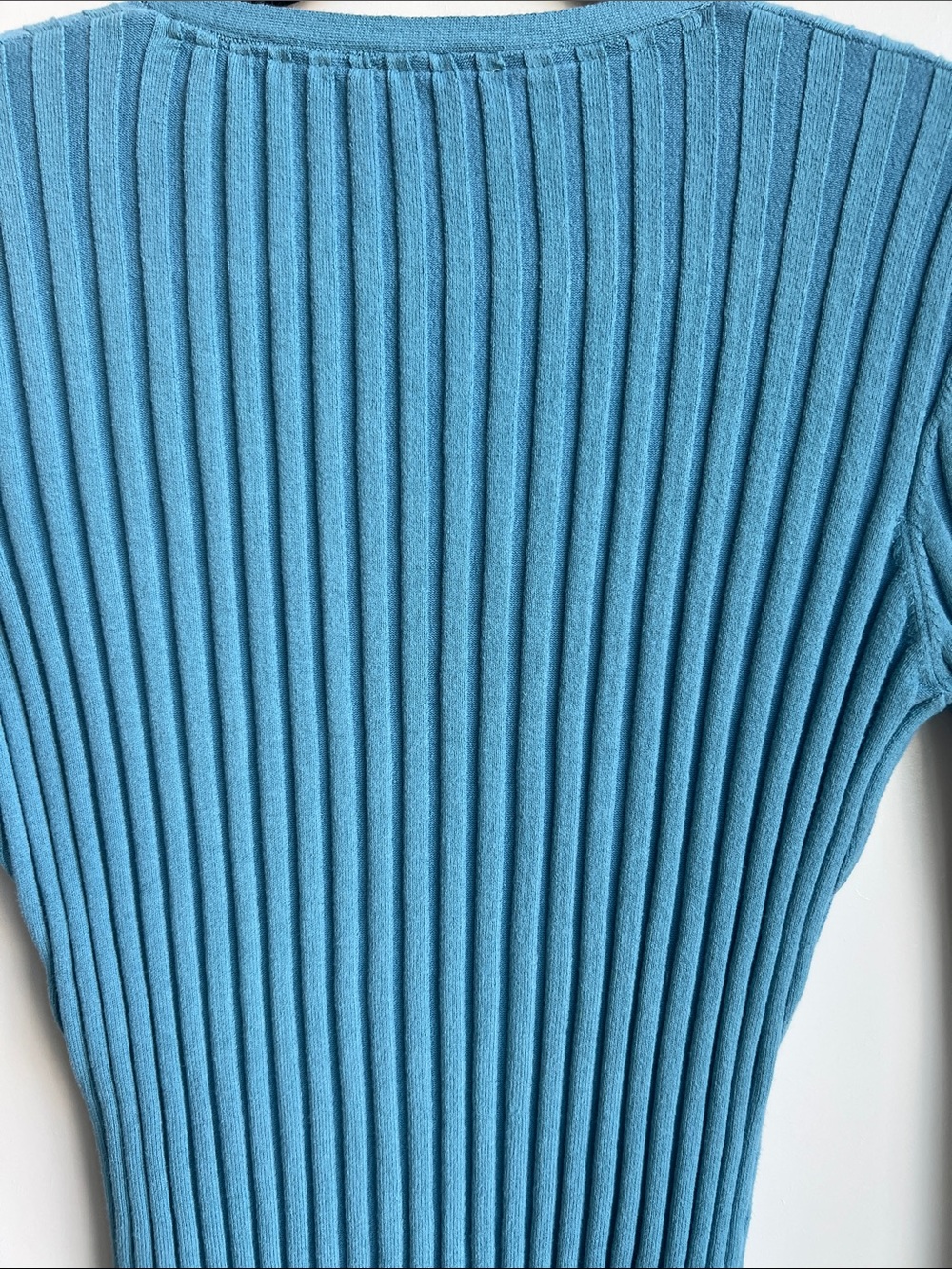 Sundance Blue Ribbed V neck pullover sweater - Picture 8 of 8